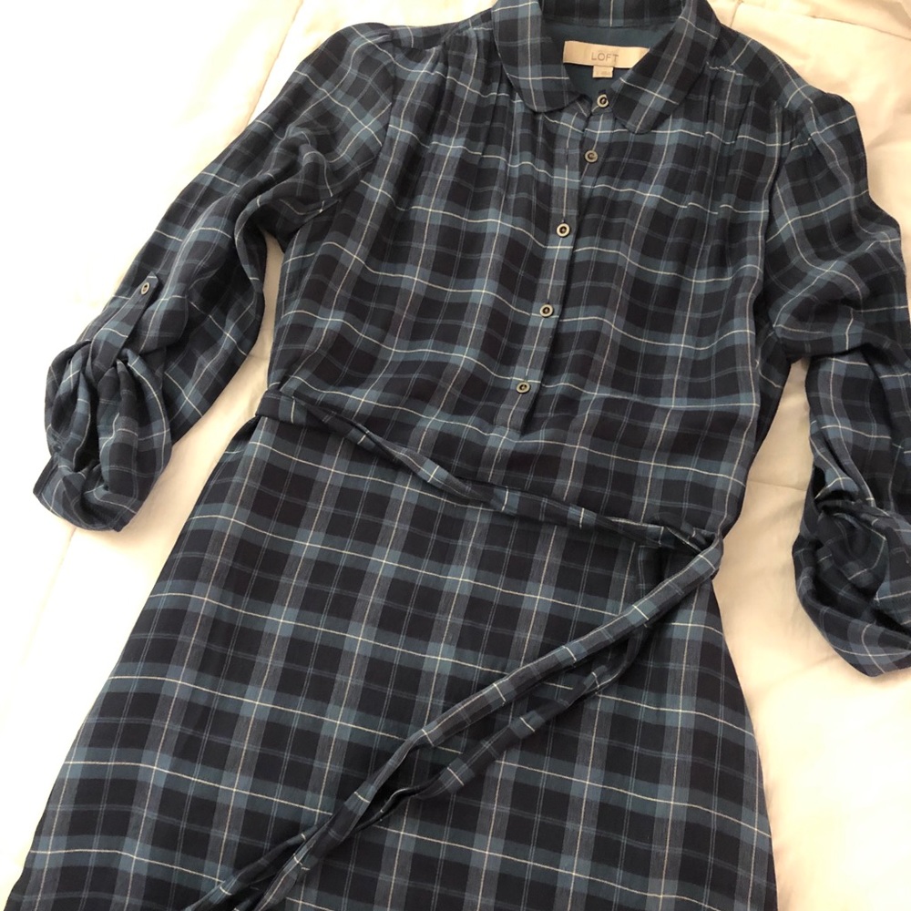 Plaid Shirt Dress - image 1
